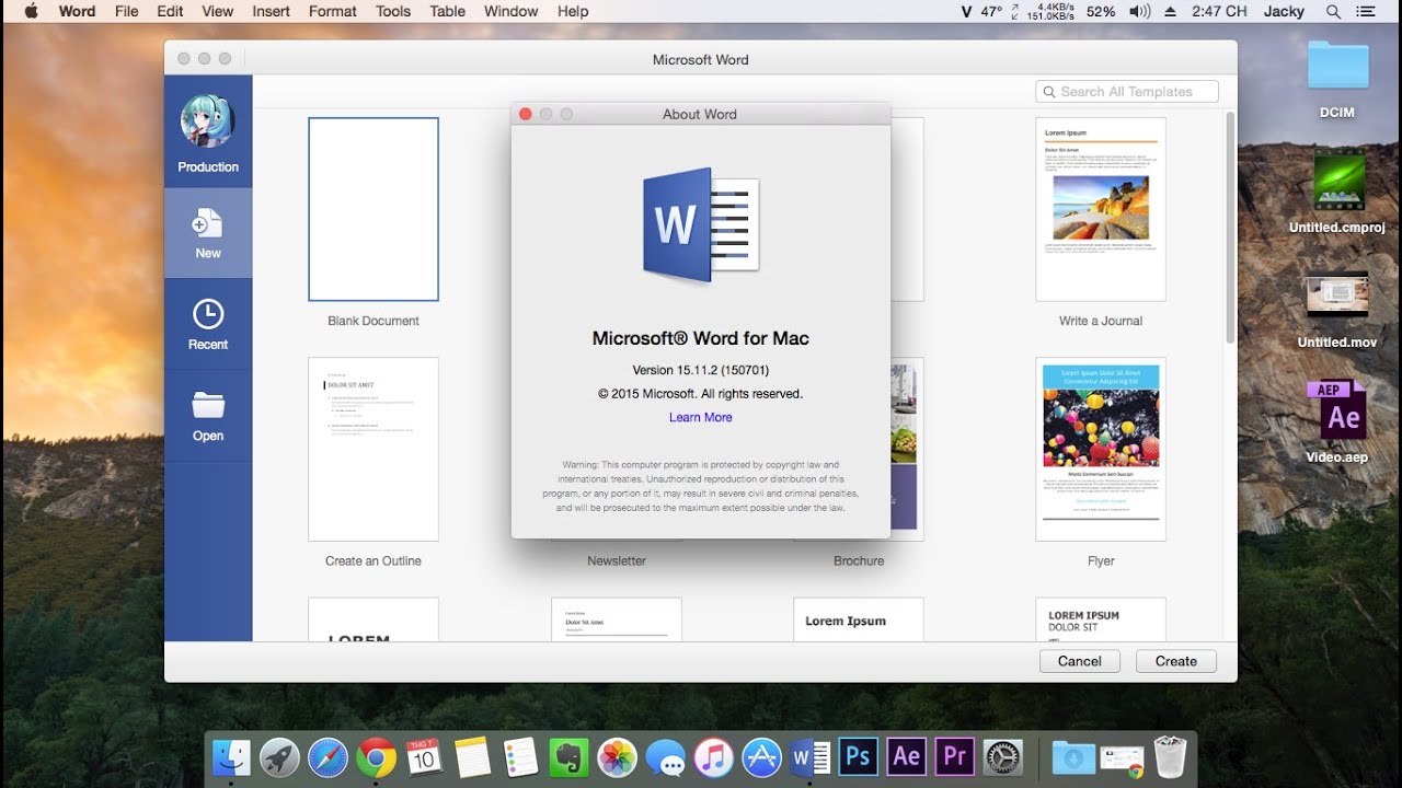 2016 micorsoft office for mac